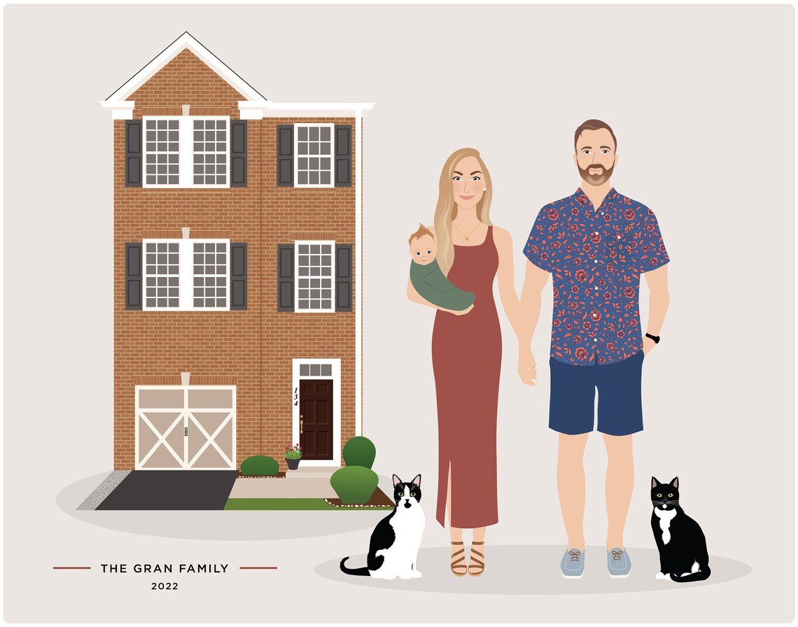 Custom Family Illustration - Add-On Person - Image 5