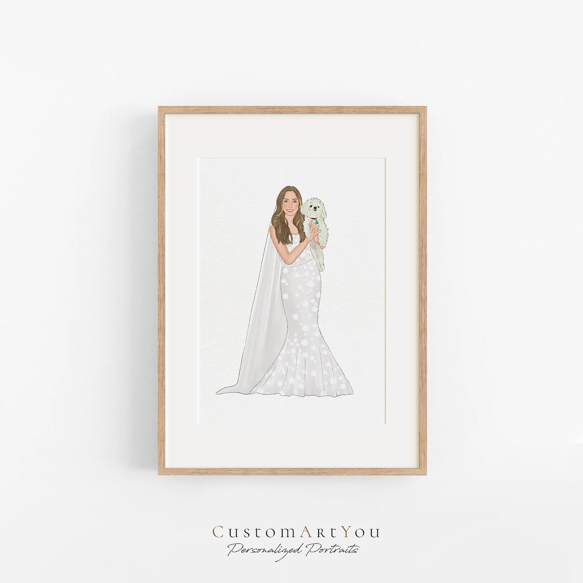 Custom Two Women Embracing Watercolor Portrait With Quote Art Poster - Image 3