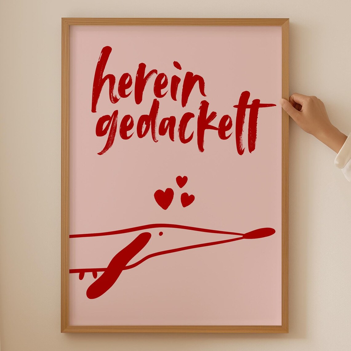 Dachshund Lover Trendy Funky Decor Art Print
