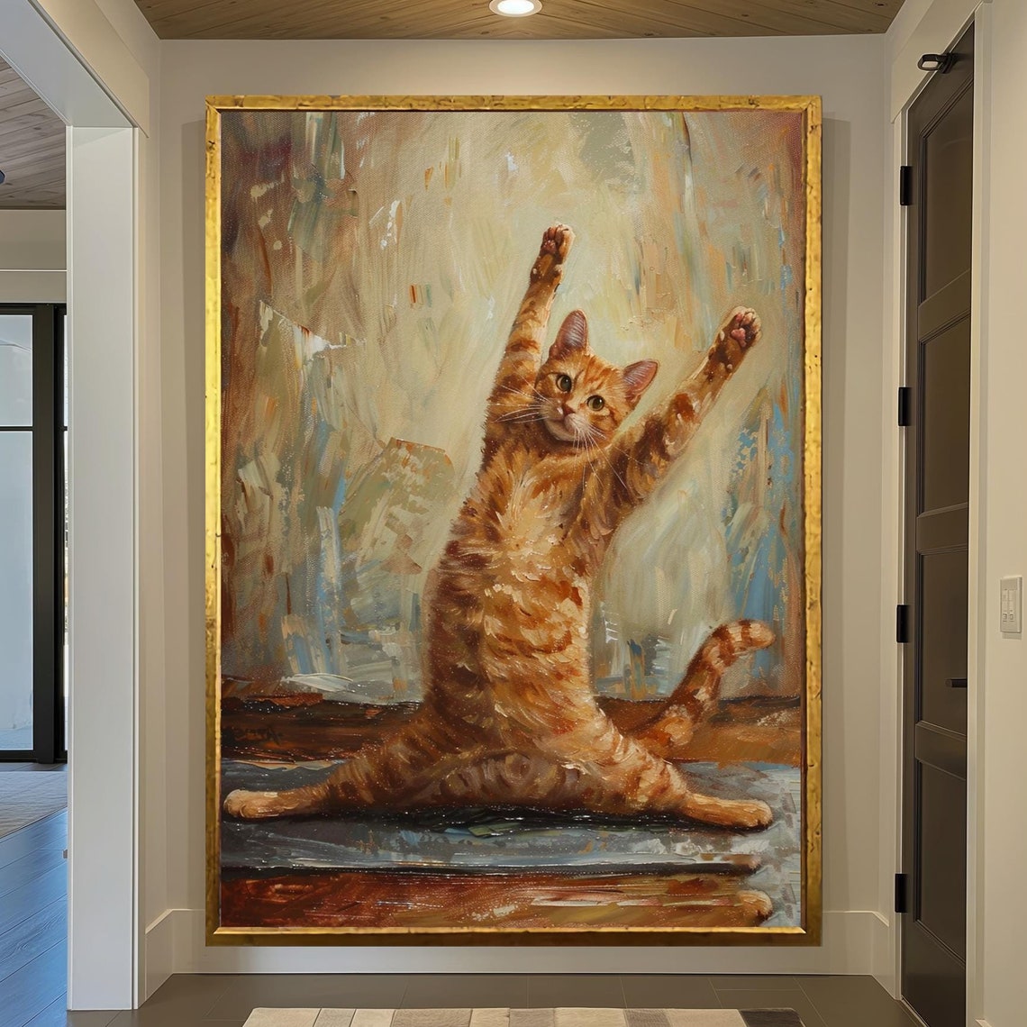 Cute Cat Funny Cat Decor, Cat Art Print