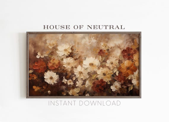 Frame Tv Art Fall Florals Dark Moody Fall Tv Art Rustic Fall Vintage Flowers Autumn Cottage Core Thanksgiving 169 Ratio Tv4