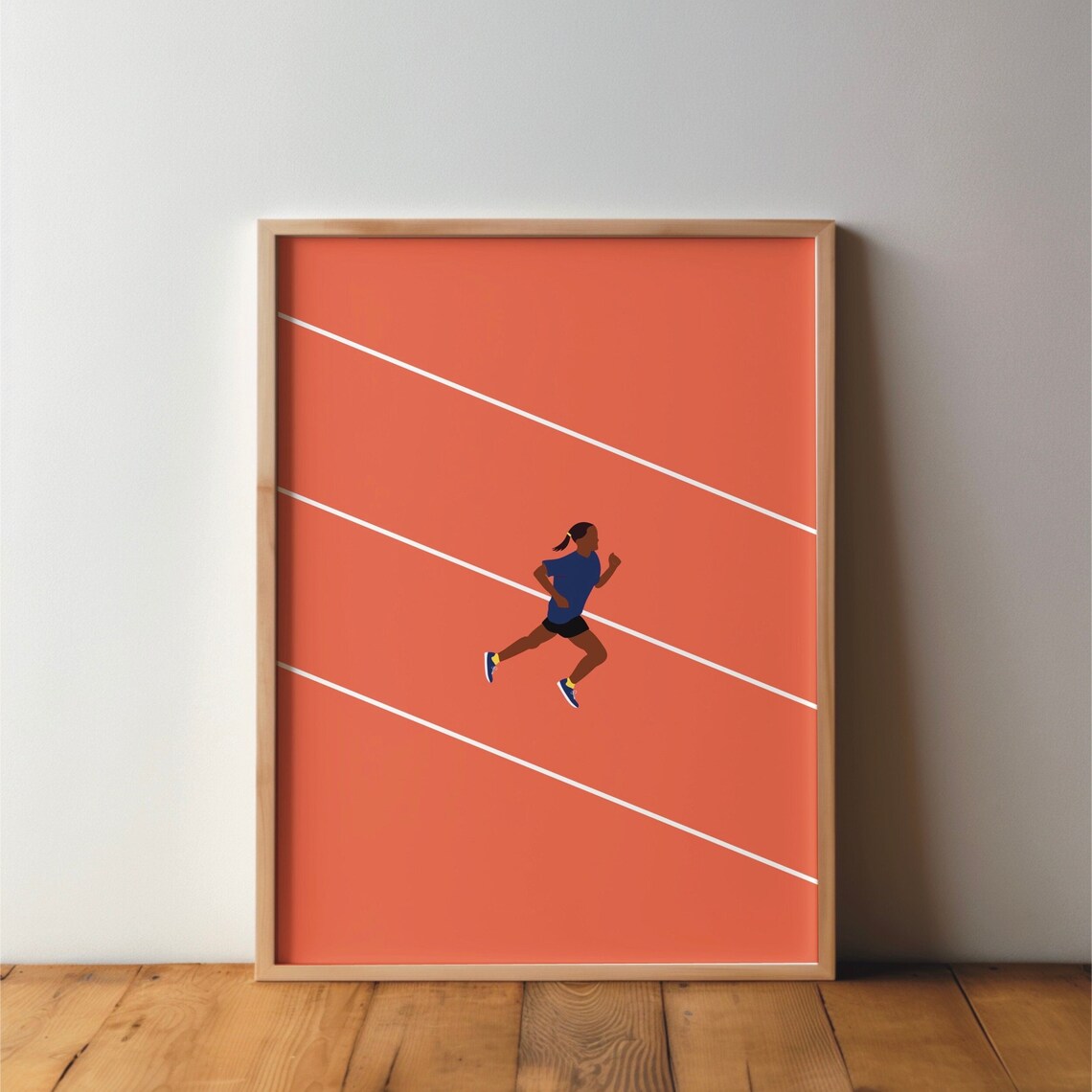 Athletics Running Poster, Modern Sports Art Print