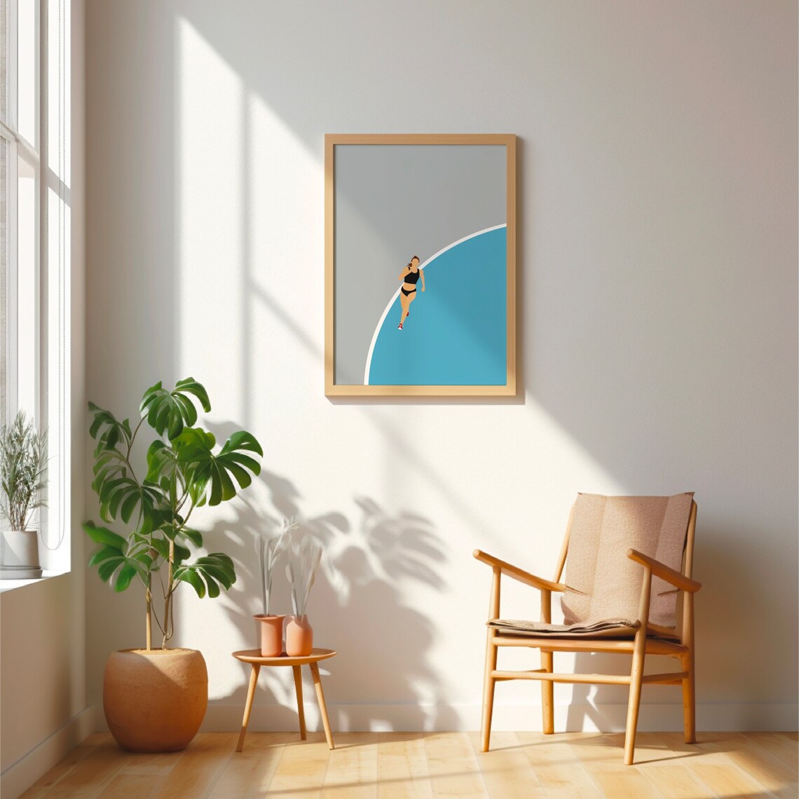 Runner Poster, Marathon Athletics Art Print - Image 2