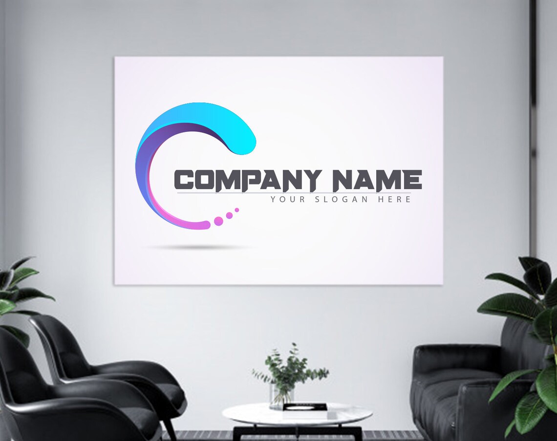 Custom Company Name Logo Sign Personalized Business Wall Decor Poster