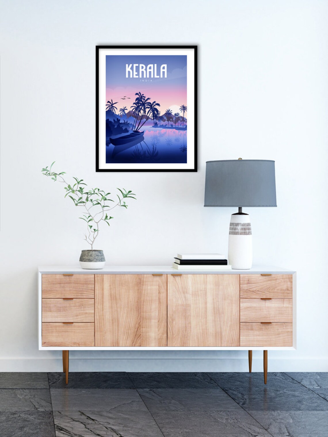 Kerala Travel Poster, Indian Wall Art Print - Image 3