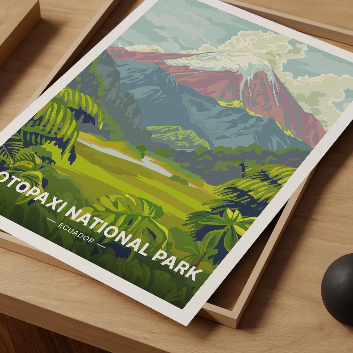 Cotopaxi National Park Snowy Volcano Ecuador Adventure Poster - Image 3