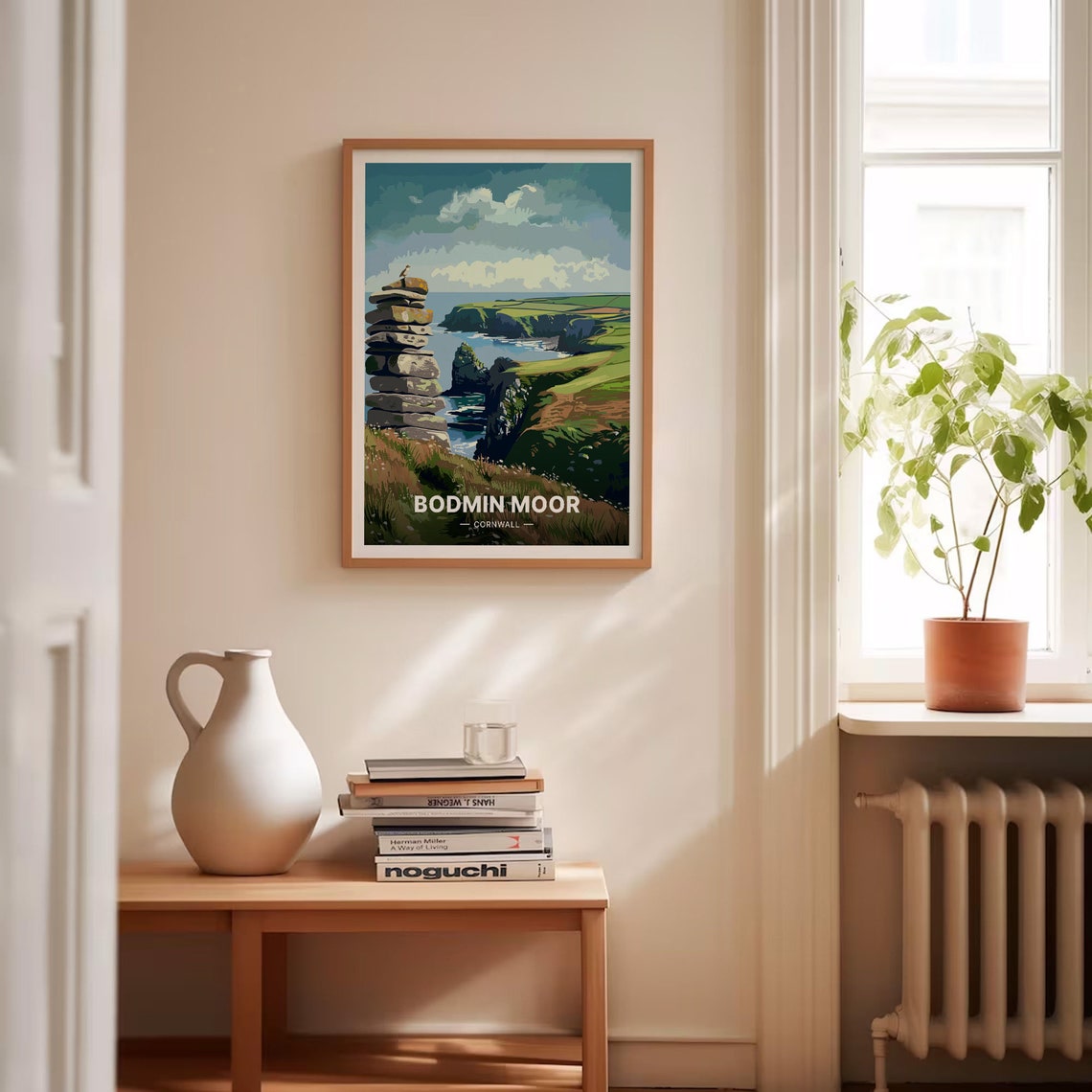 Bodmin Moor Cornwall Ancient Stone Cairn Clifftop Coast Art Poster - Image 4