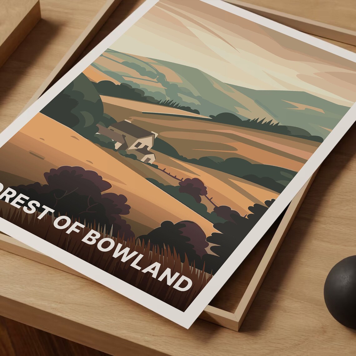 Forest Of Bowland Travel Poster Uk National Park Lancashire North Yorkshire Landscape Pennines Wall Art Bowland Fells Decor C20 1131 - Image 3