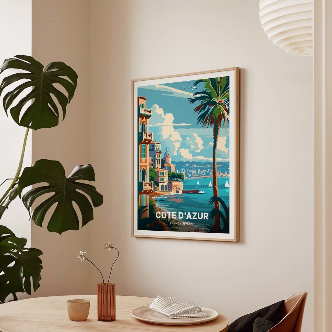 Cote Dazur Travel Poster, France Coastline Poster - Image 2