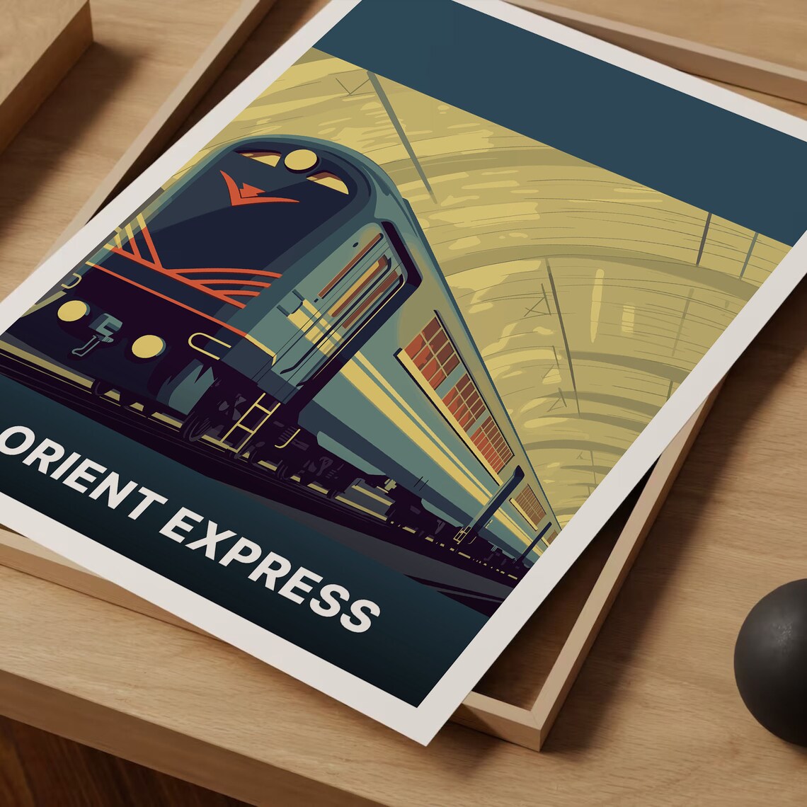Orient Express Travel Poster, Art Deco Railway Adventure - Image 3