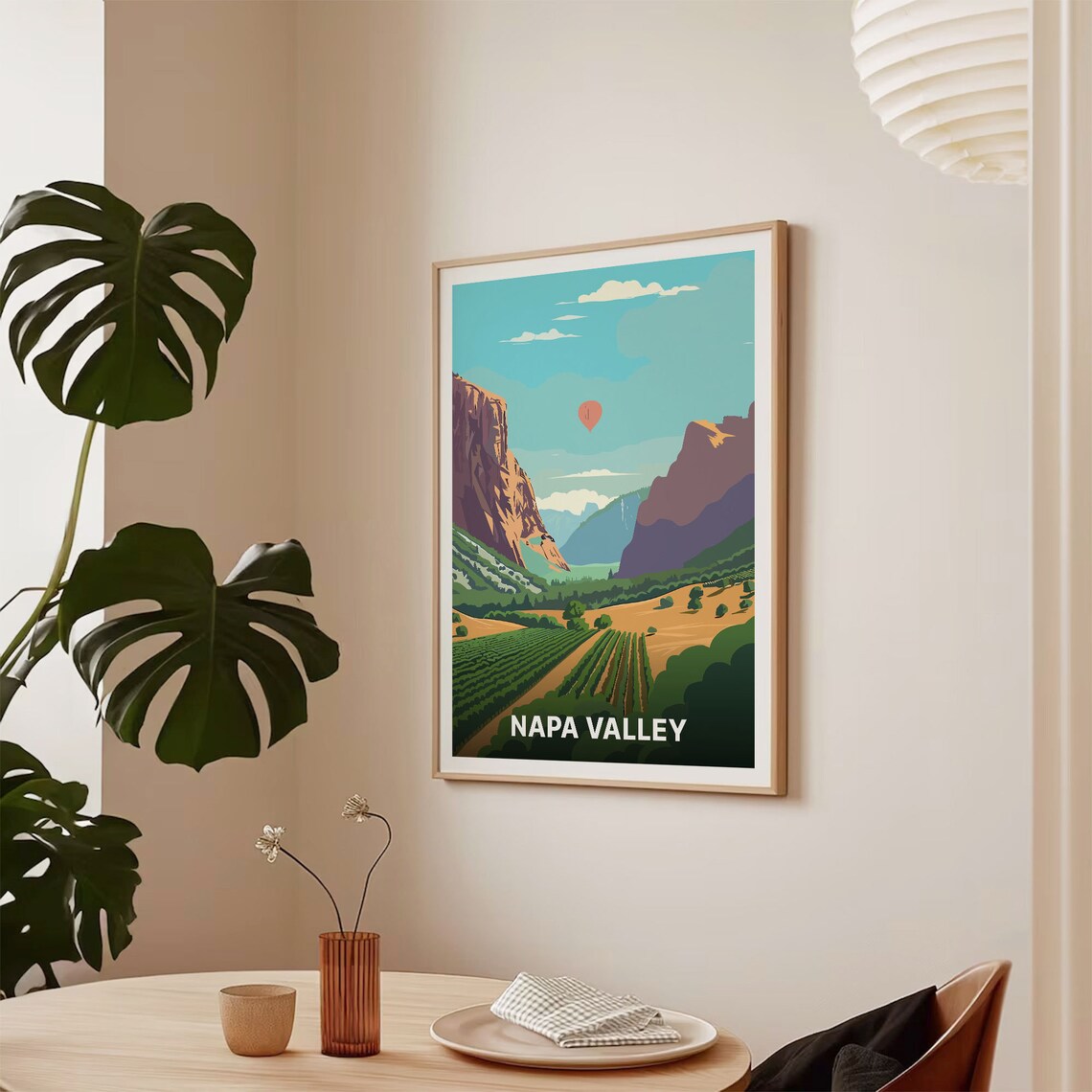 Napa Valley Travel Poster, California Vineyard Art - Image 2