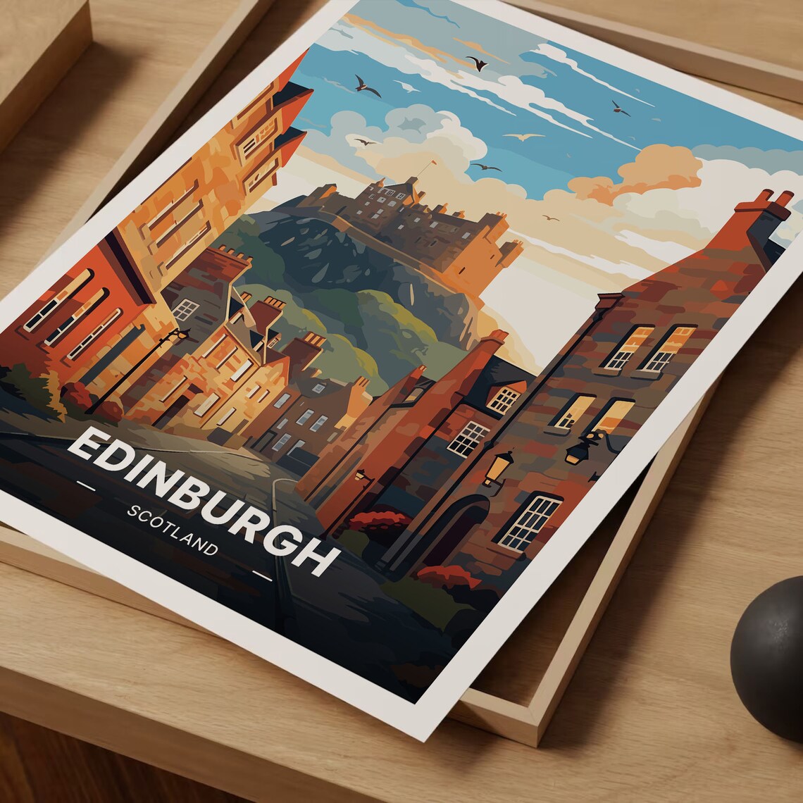 Edinburgh Cityscape Home Office Wall Art Print - Image 3