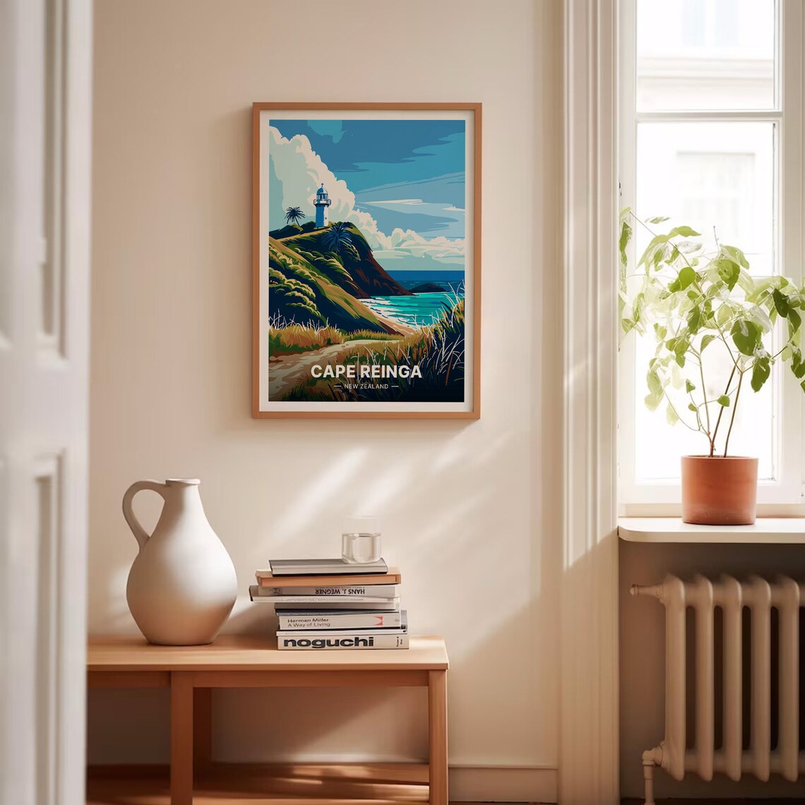 Cape Reinga New Zealand Lighthouse Rugged Headland Travel Poster - Image 4