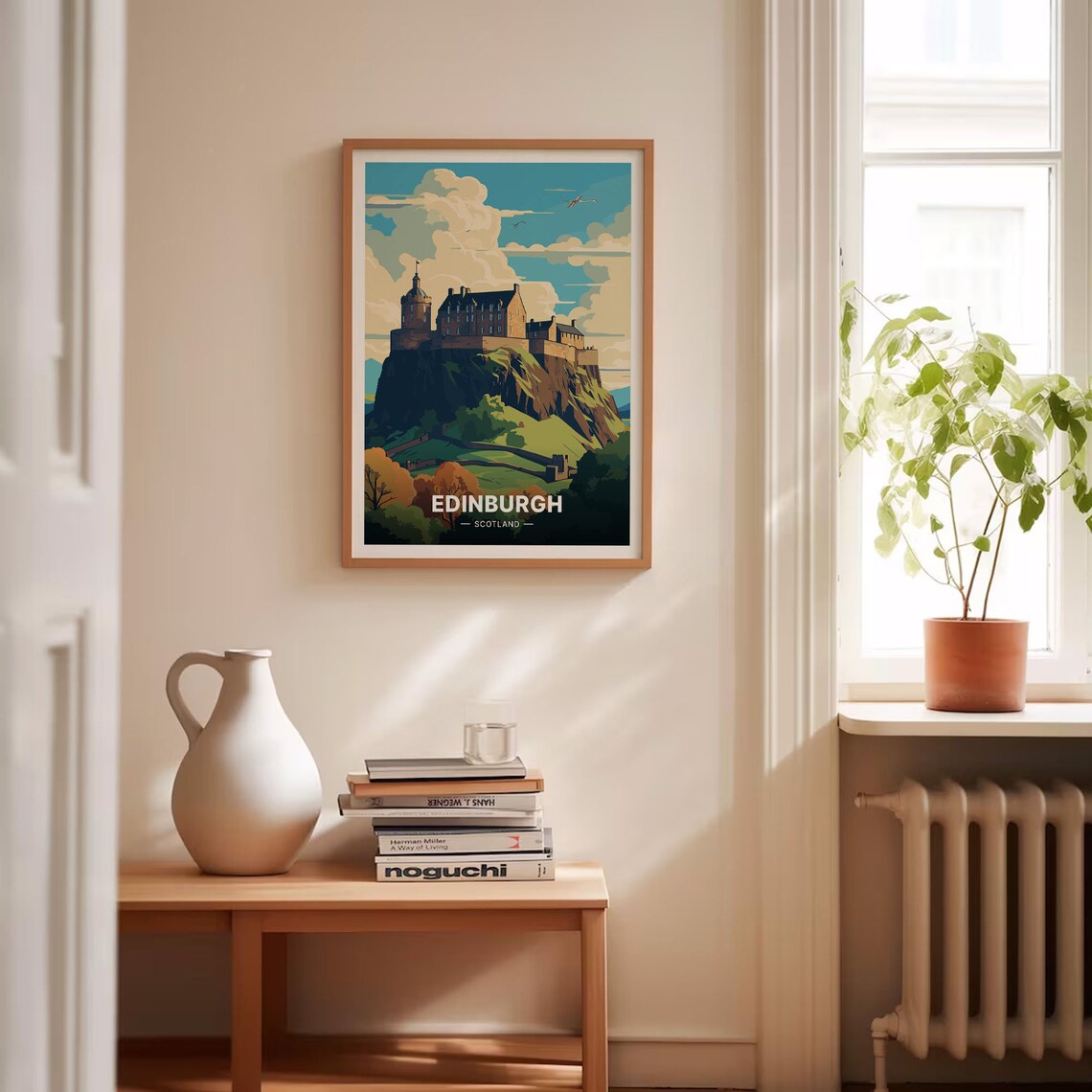 Edinburgh Scotland Castle on the Rock Historic City Travel Poster - Image 4