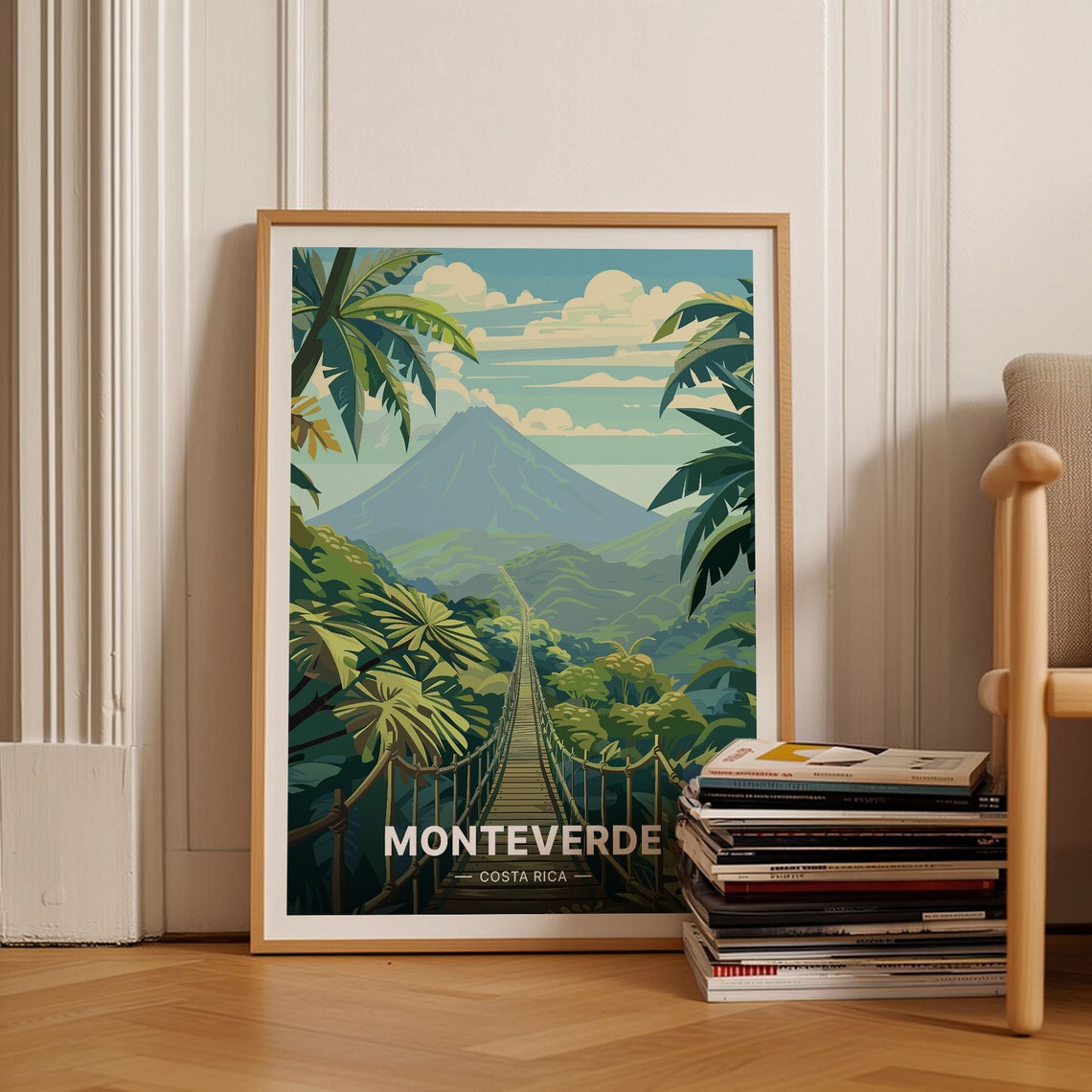 Monteverde Costa Rica Travel Poster Scenic Wall Art Adventure Decor Tropical Destination Artwork C20 1487