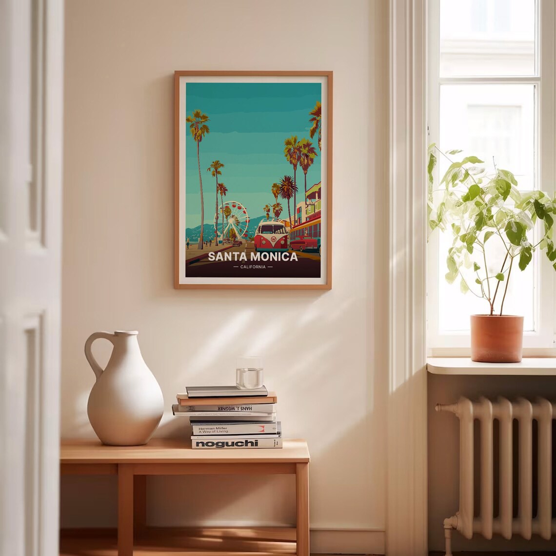 Santa Monica City Skyline Travel Poster California Usa Wall Art Ideal For Home Decor And Birthday Gifts C20 844 - Image 4