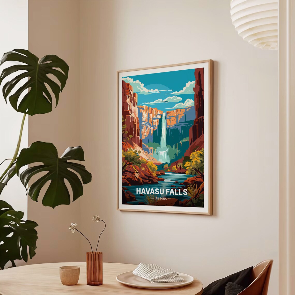 Havasu Falls Arizona Travel Poster, Nature-Inspired - Image 2