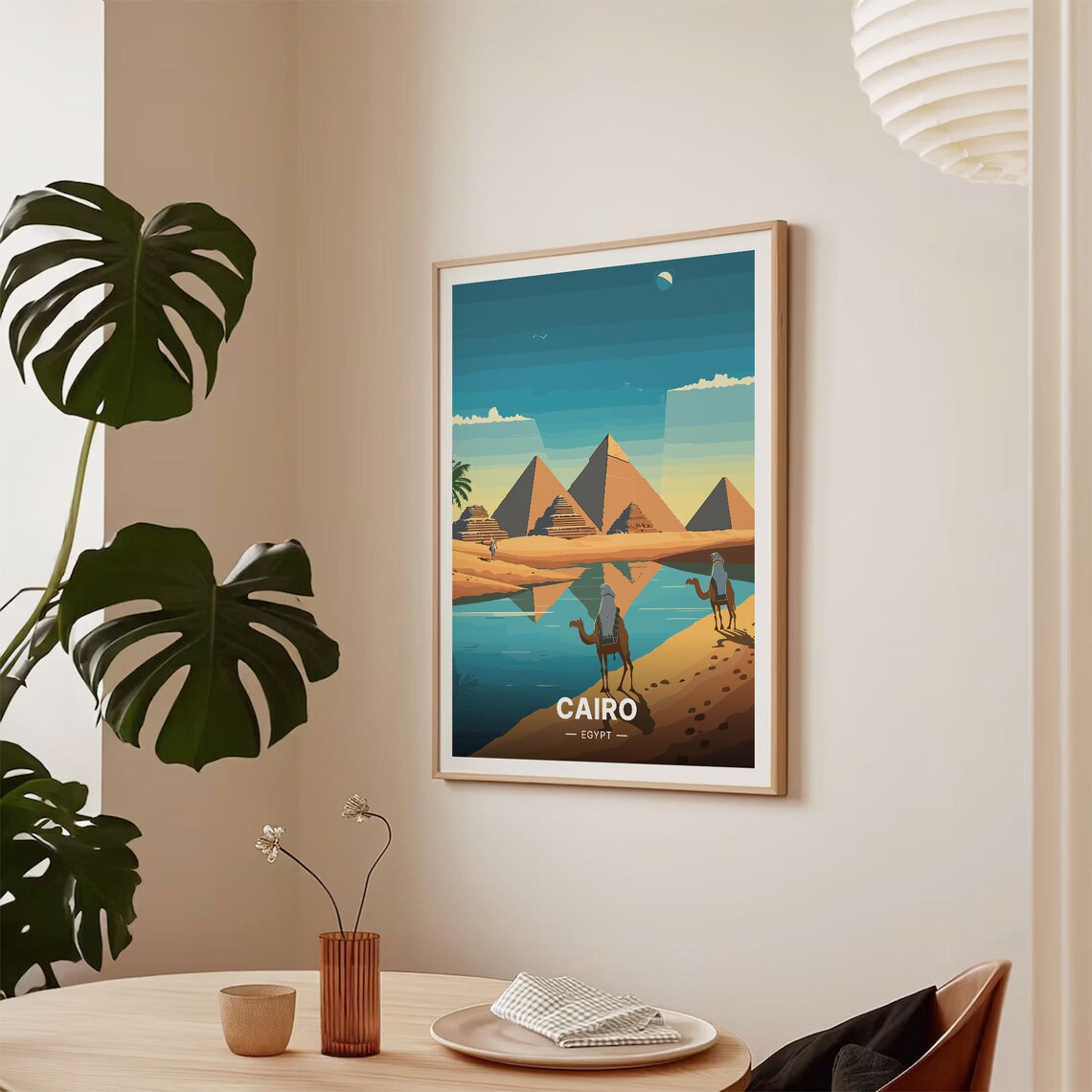 Cairo Egypt Travel Poster, Cityscape Art Decor - Image 2