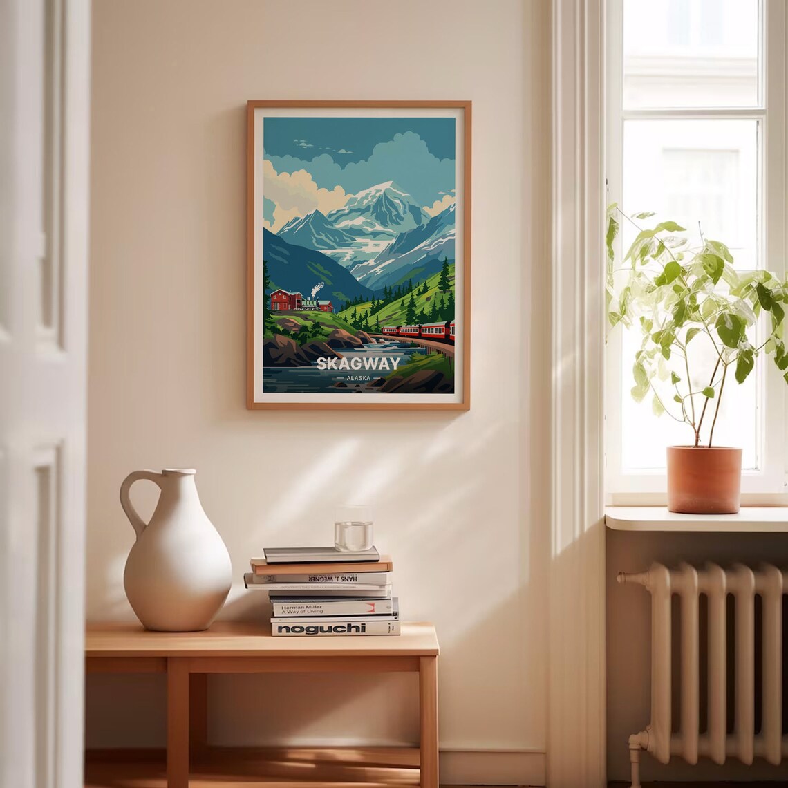 Skagway Alaska Travel Poster, Scenic Landscape Art Print - Image 4