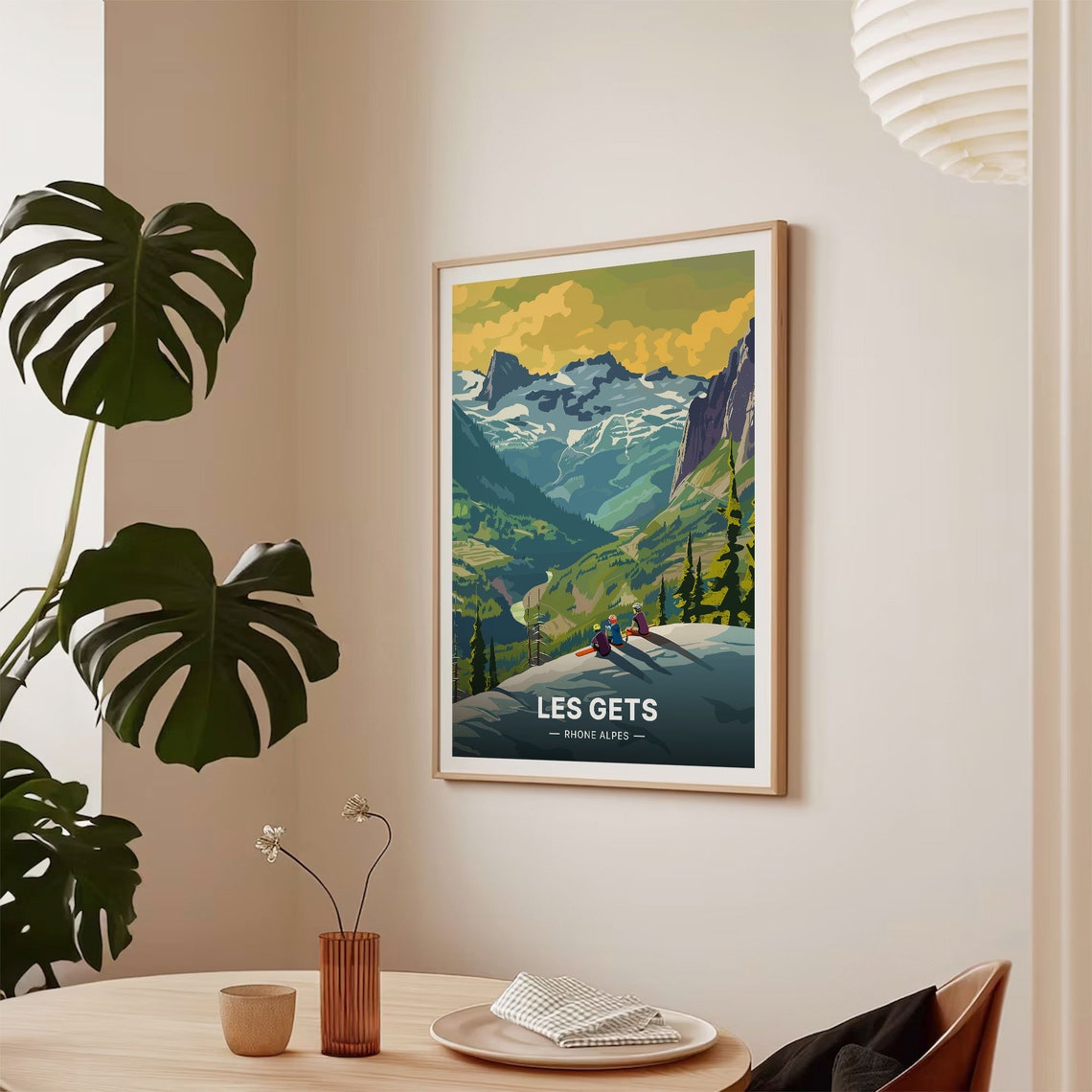 Les Gets Rhone Alpes Travel Poster French Alps Ski Winter Mountain Art - Image 2