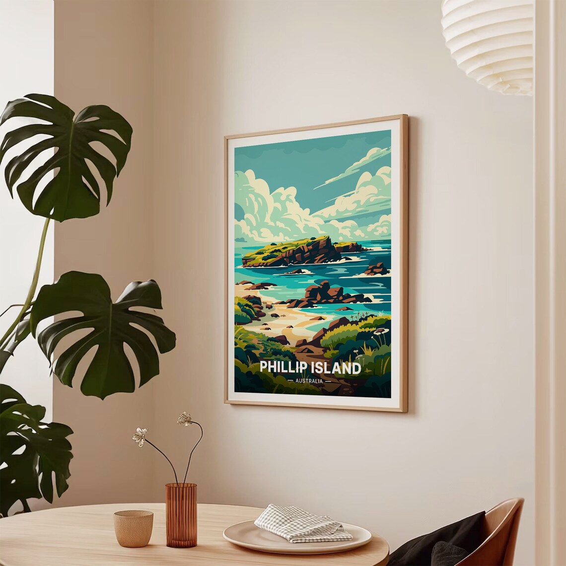 Phillip Island Australia Rocky Islet Turquoise Coves Travel Poster - Image 2