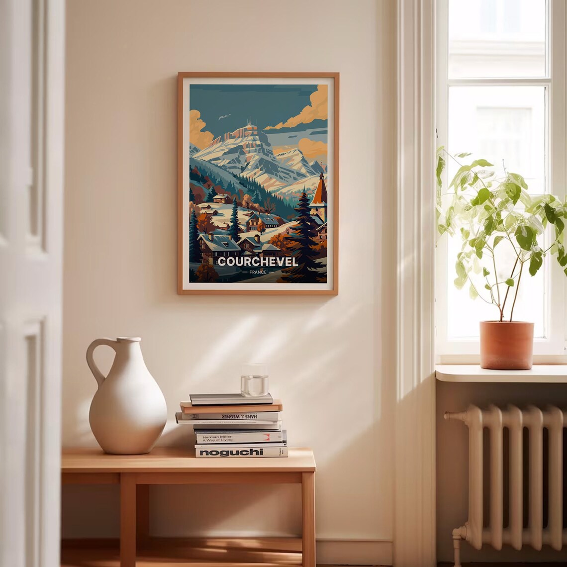 Courchevel France Alpine Ski Village Snowy Peaks Resort Poster - Image 4