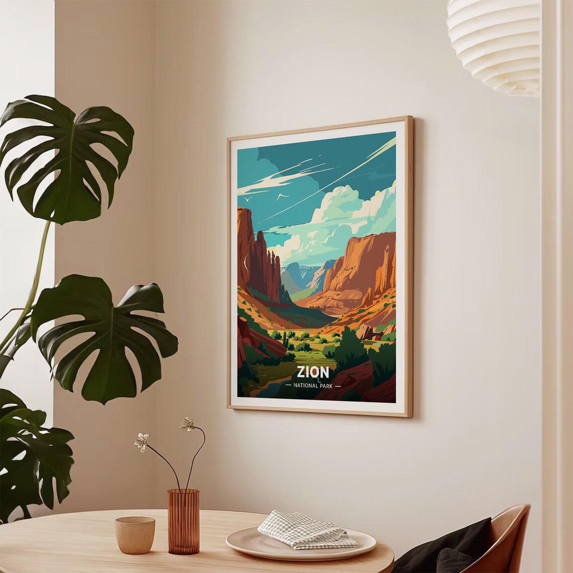 Zion National Park Travel Poster, Scenic Wall Art - Image 2