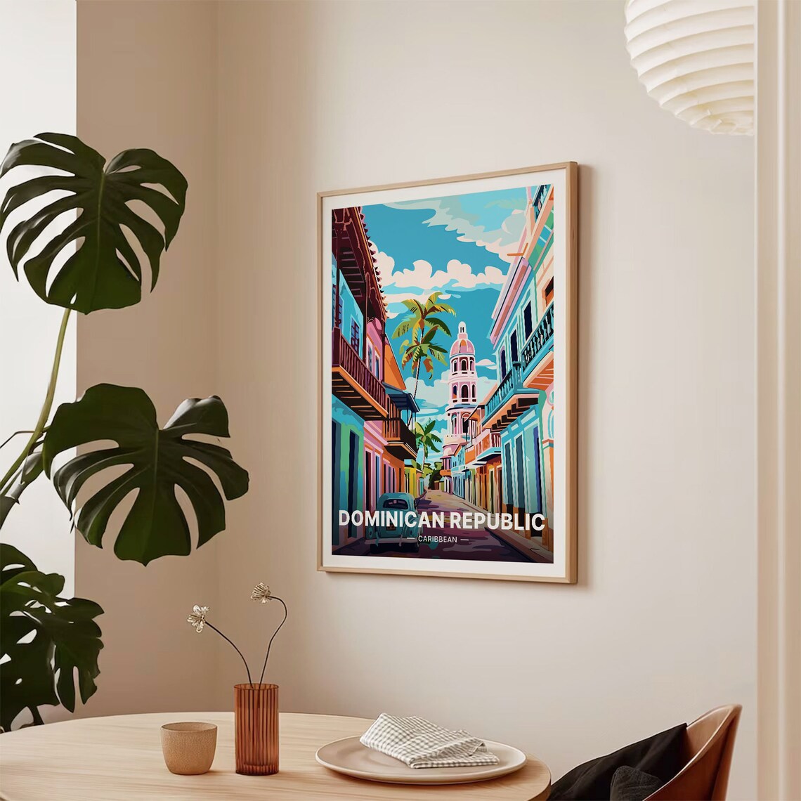 Dominican Republic Landscape, Mid-Century Travel Poster - Image 2