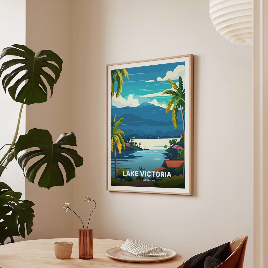 Lake Victoria Uganda Travel Poster, Adventure Gift - Image 2