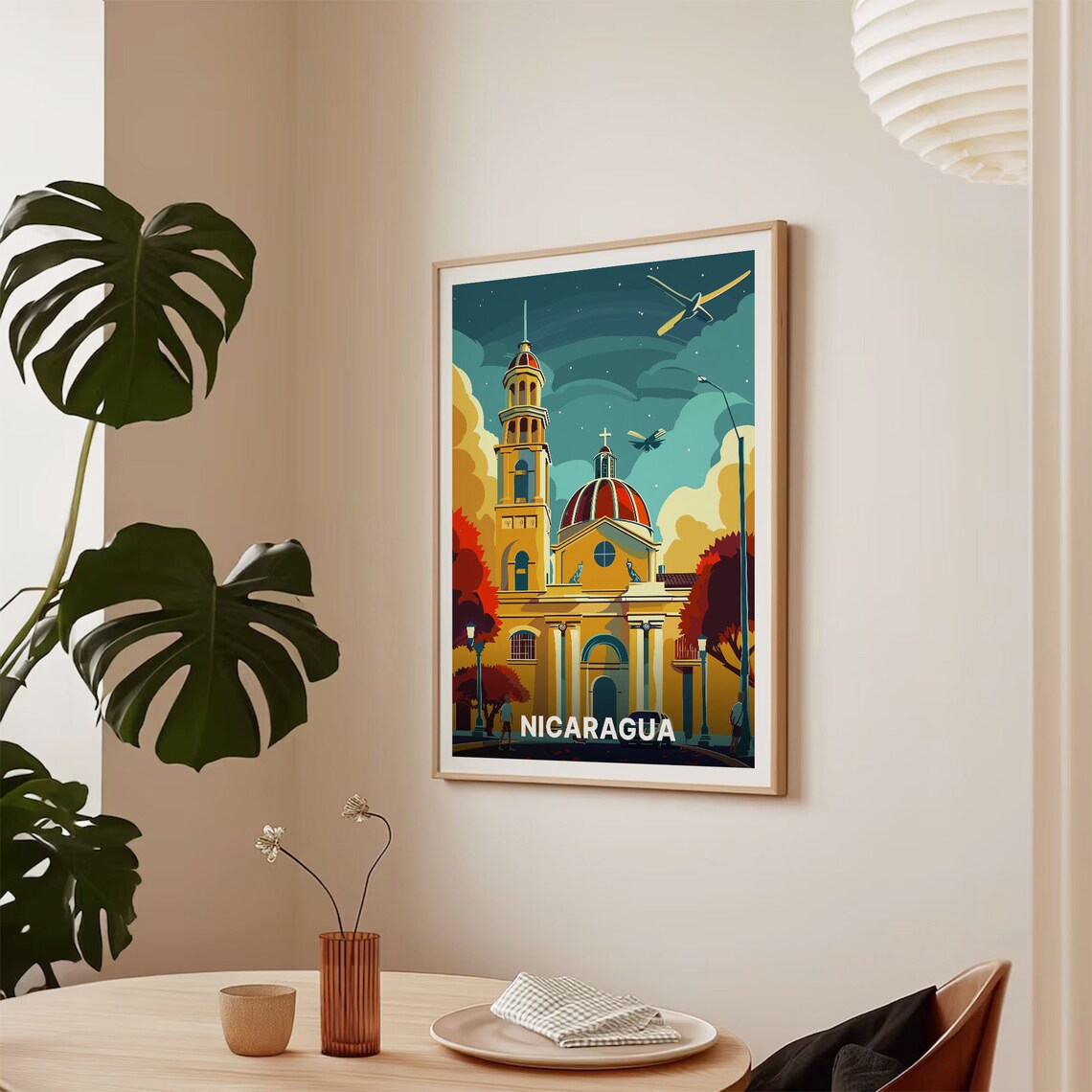 Nicaragua Vintage Travel Poster, Office Decor Art Print - Image 2