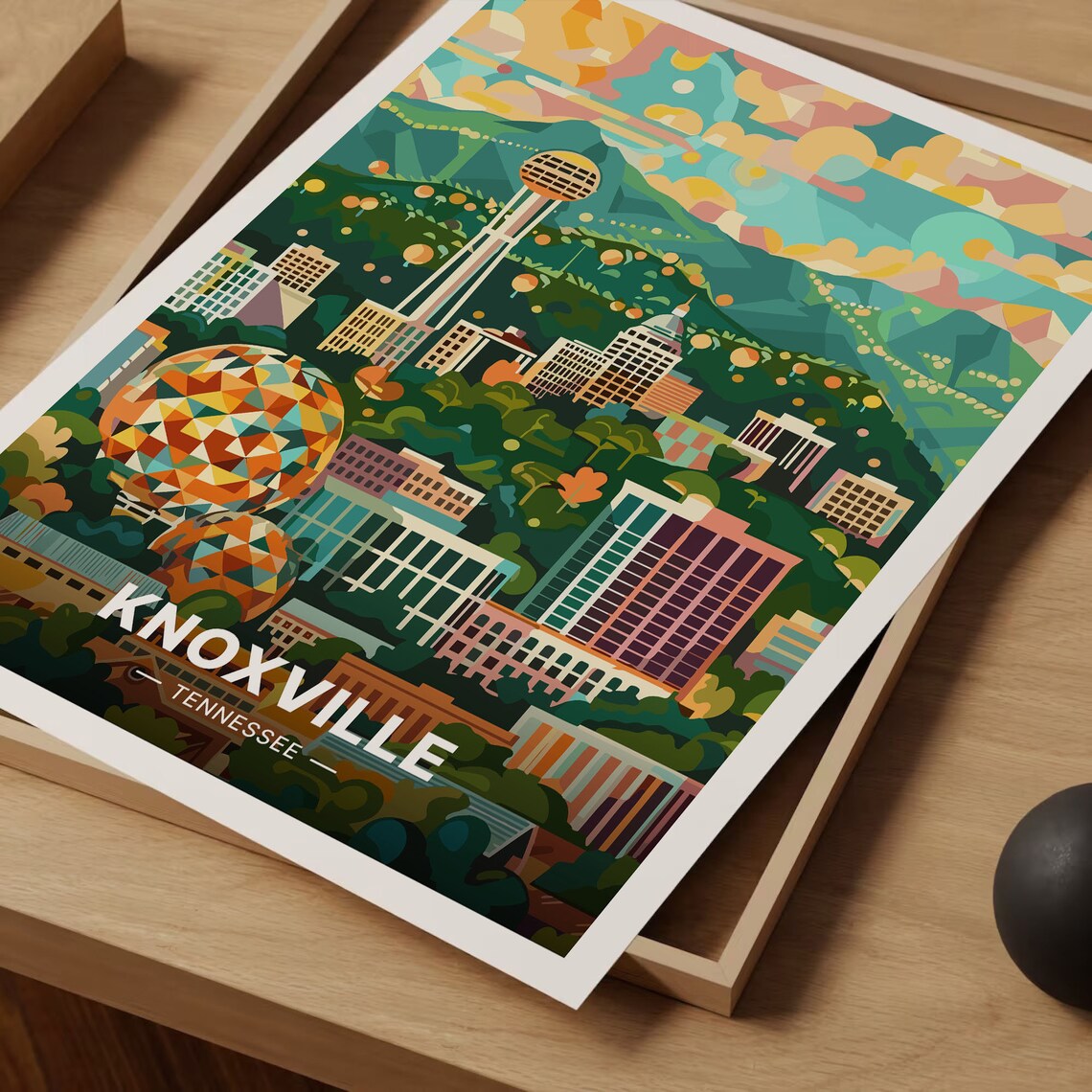 Knoxville Tennessee Mid-Century Modern Travel Poster - Image 3