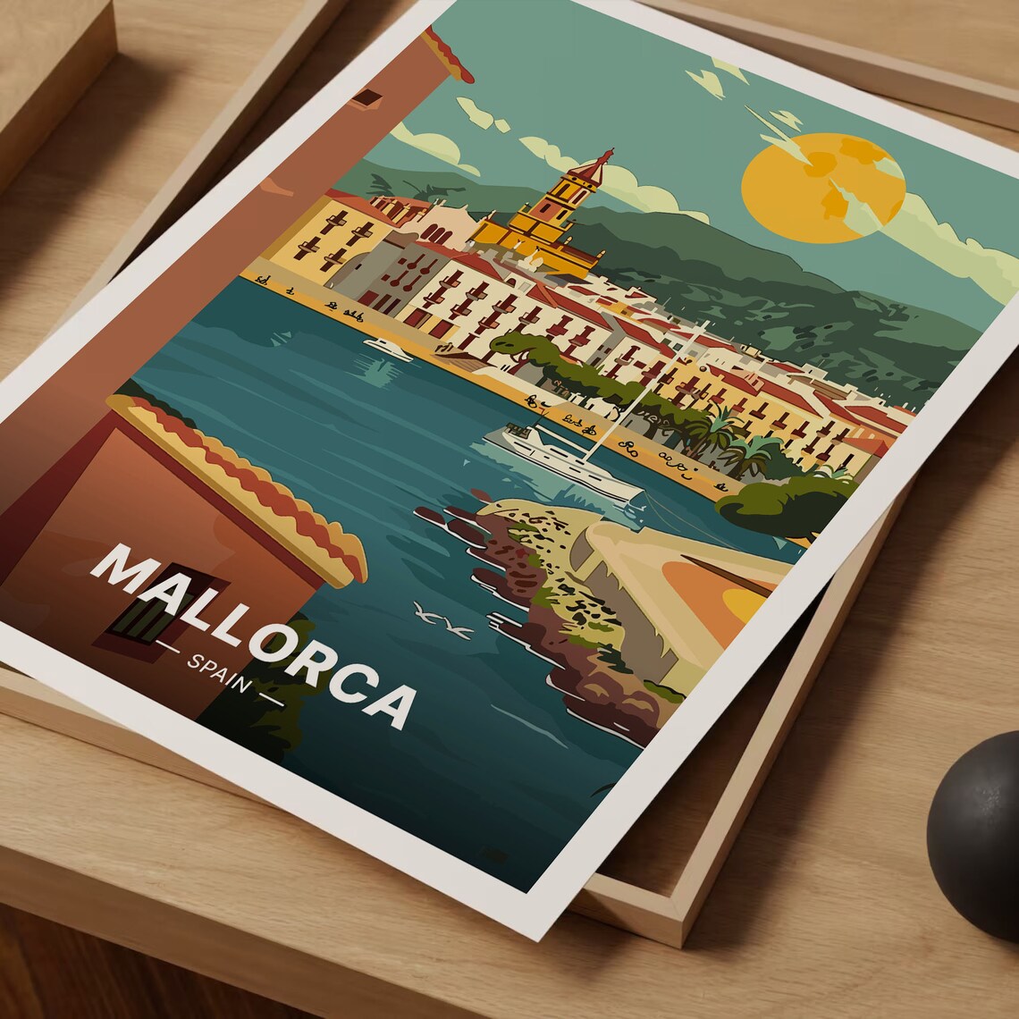 Mallorca Spain Travel Poster, Mediterranean Decor - Image 3