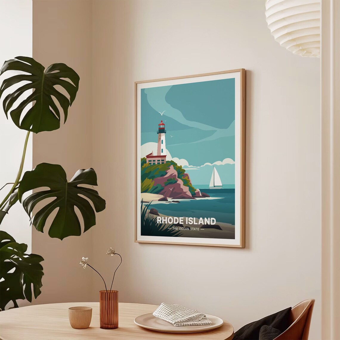 Newport Rhode Island Retro Travel Poster, Nautical Decor - Image 2