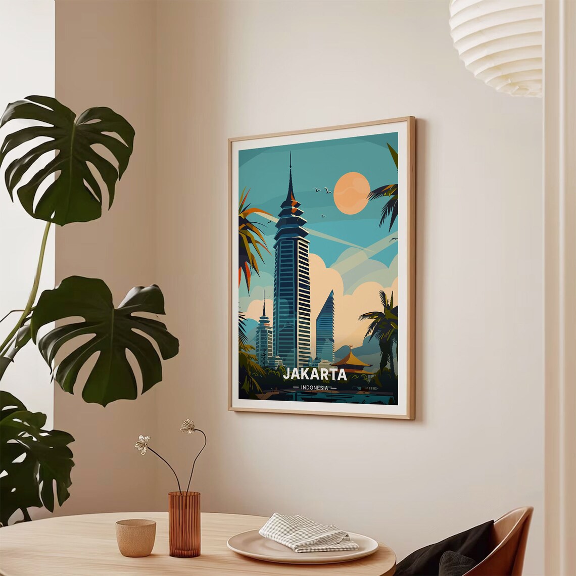 Jakarta Indonesia Travel Poster, Java Island Art - Image 2