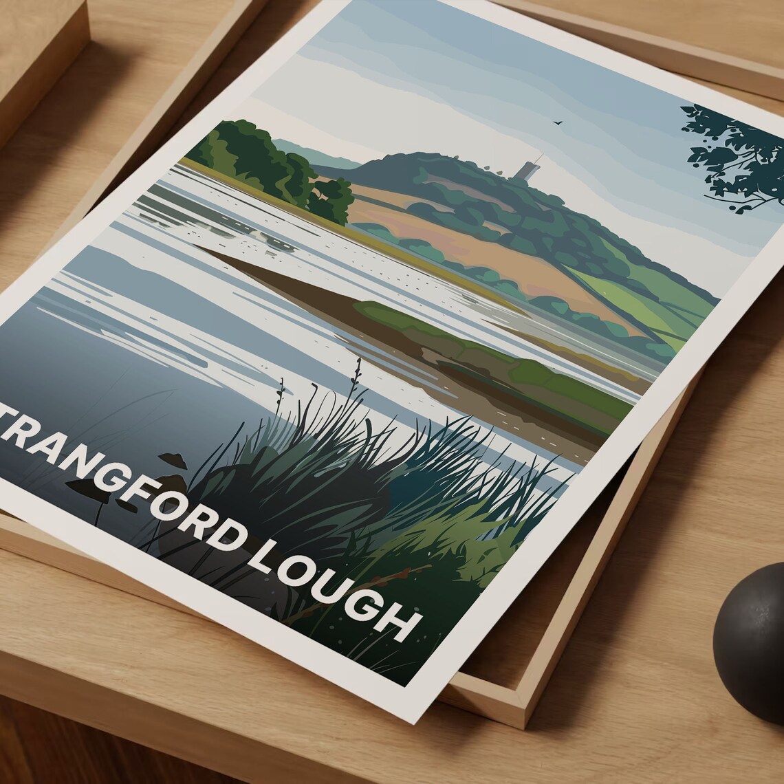 Strangford Lough Northern Ireland Calm Waters Vintage Poster - Image 3