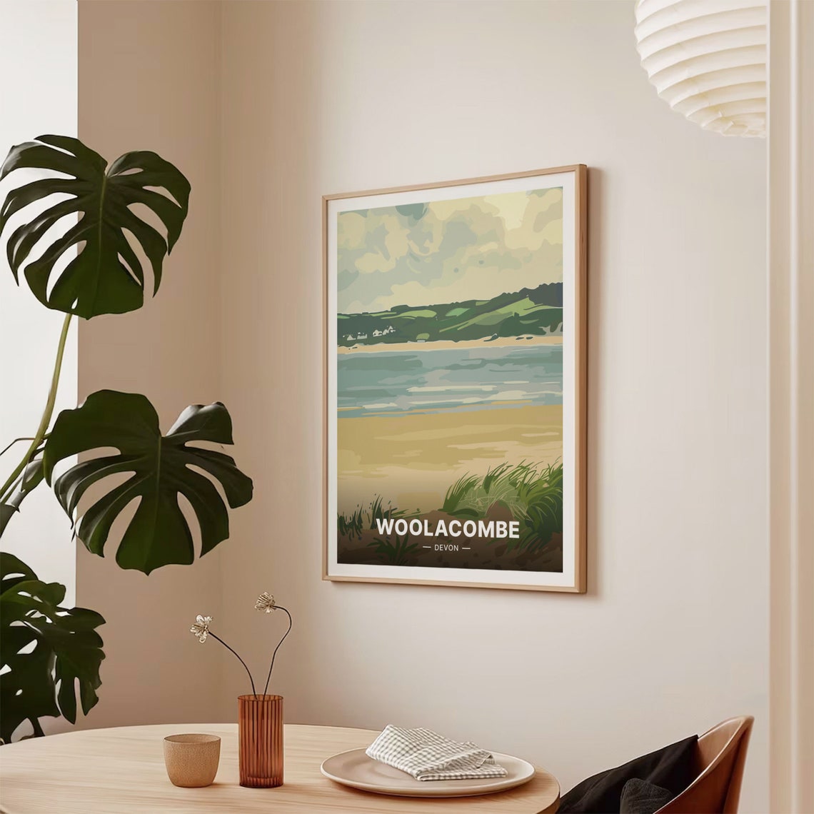 Woolacombe Devon Sandy Beach Rolling Hills Seaside Escape Poster - Image 2