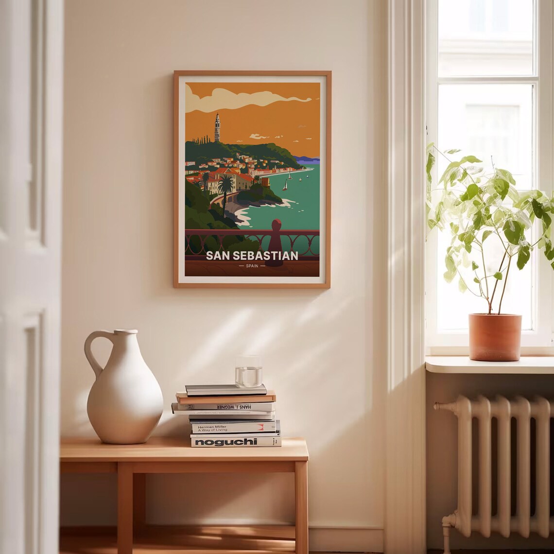 San Sebastian Travel Poster, Spain Cityscape - Image 4