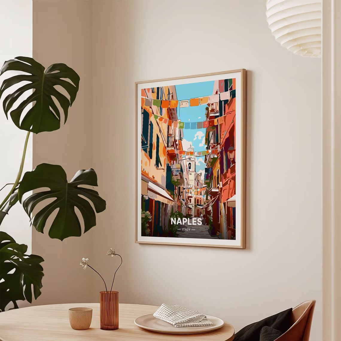 Napoli Travel Poster, Naples Italy Mid-Century Modern - Image 2