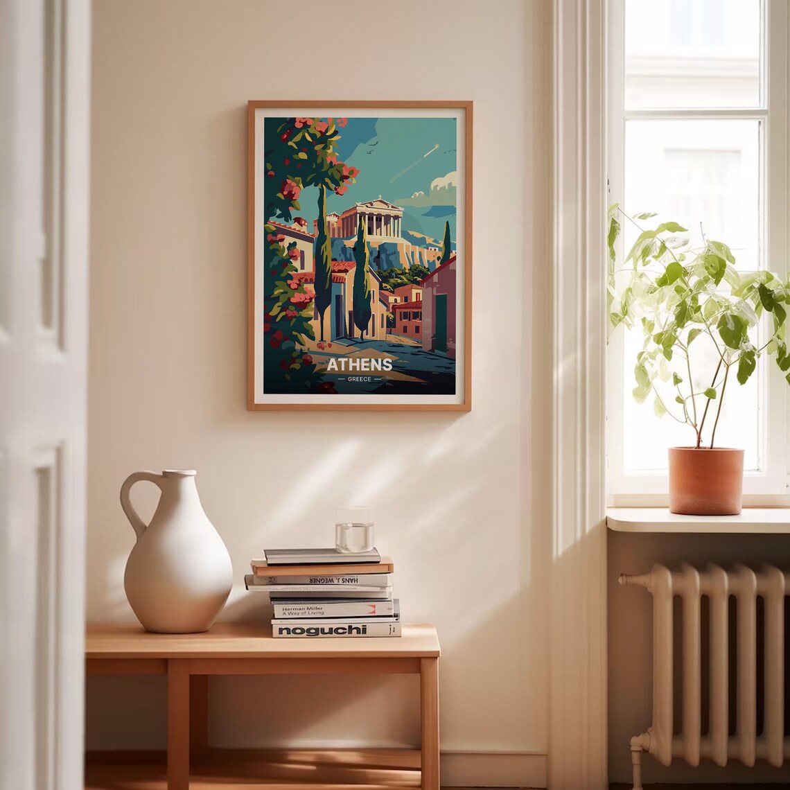 Athens Greece Travel Poster, Traditional City Art - Image 4
