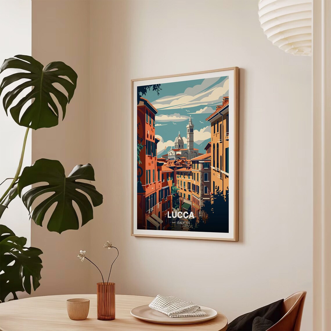 Lucca Italian Landscape Travel Poster, Wall Decor - Image 2