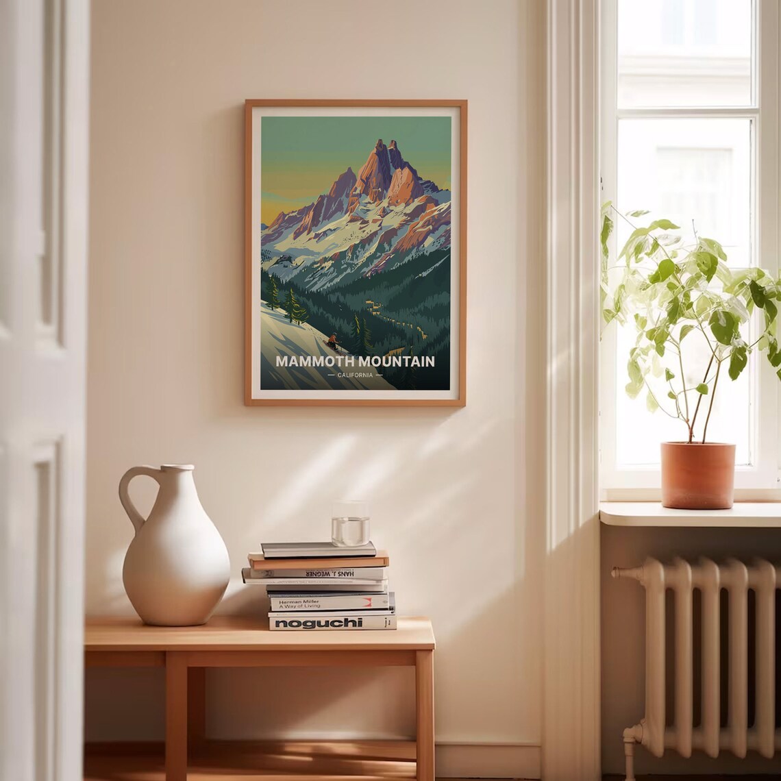 Mammoth Mountain Travel Poster, Retro Ski Lodge Decor - Image 4