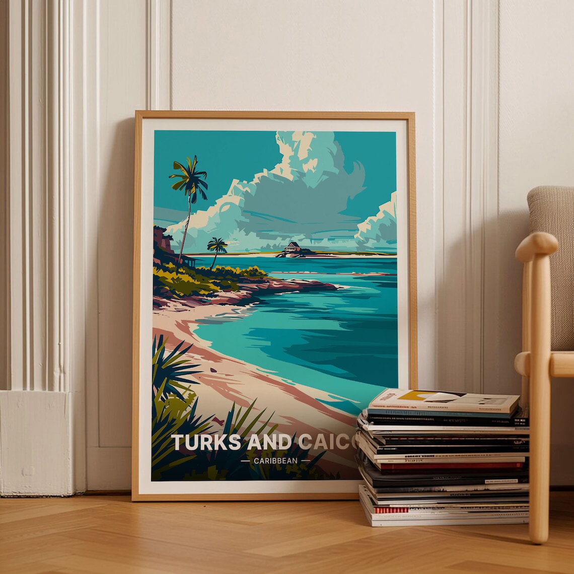Turks And Caicos Travel Poster, Caribbean Island