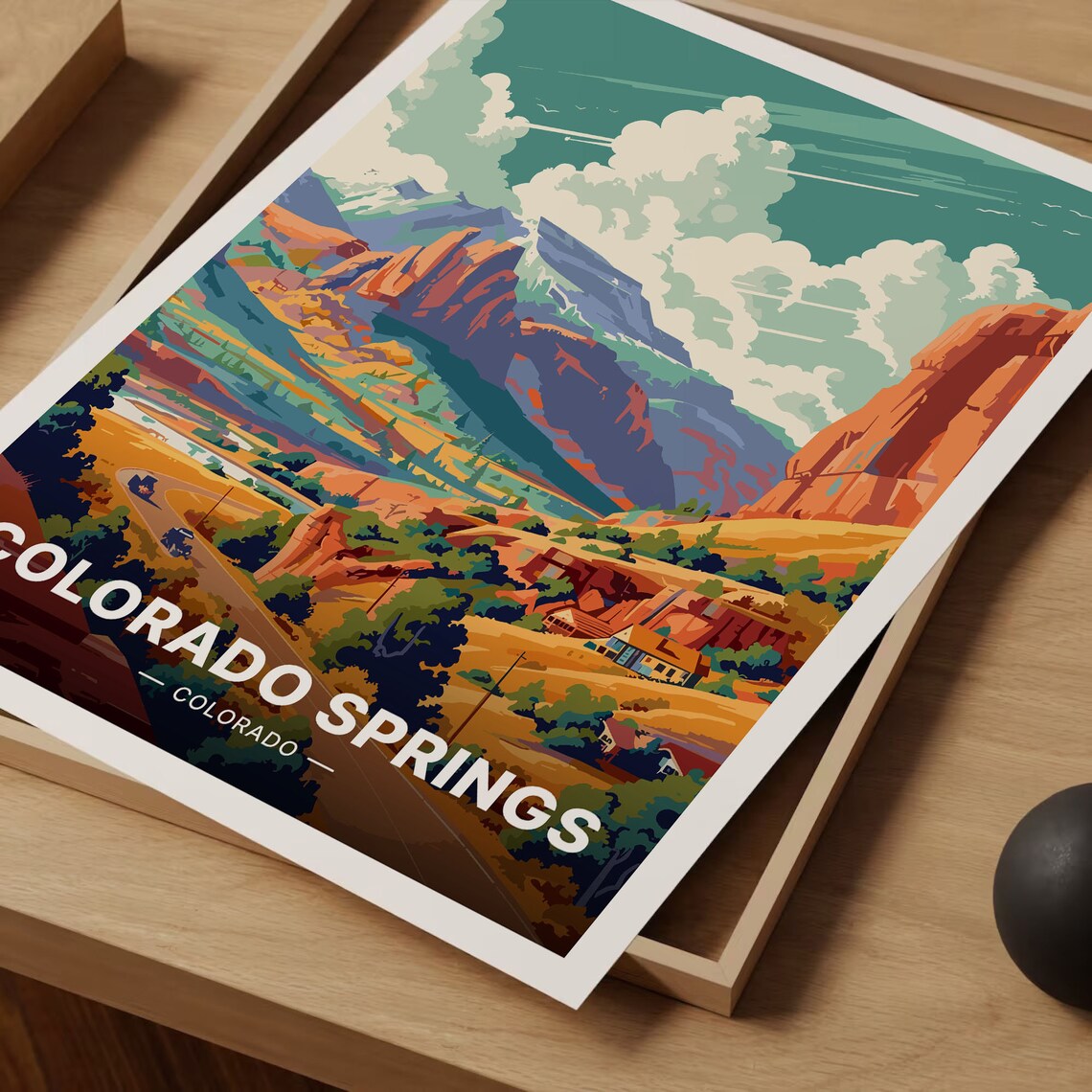 Colorado Springs Travel Poster, Adventure Landscape - Image 3