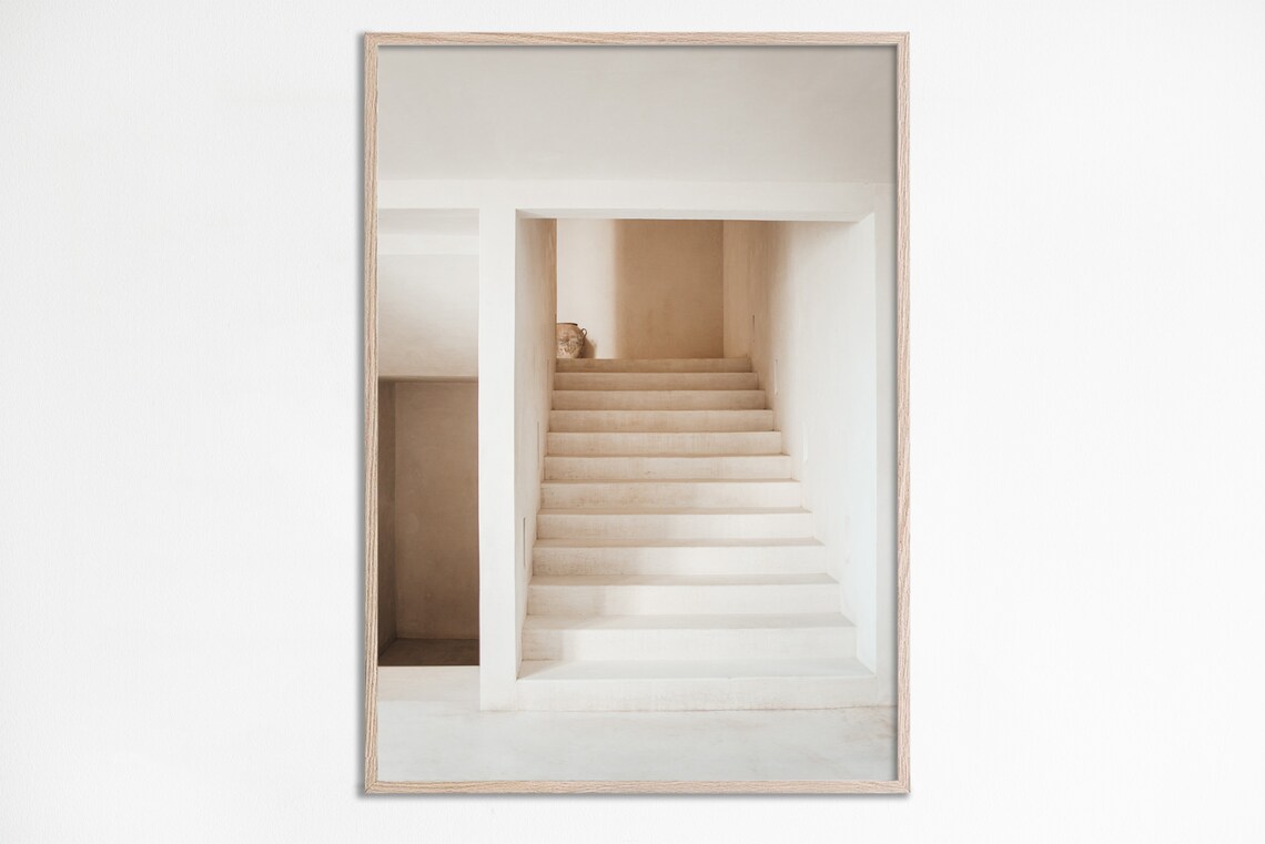 Staircase Photography, Organic Minimalist Wall Art