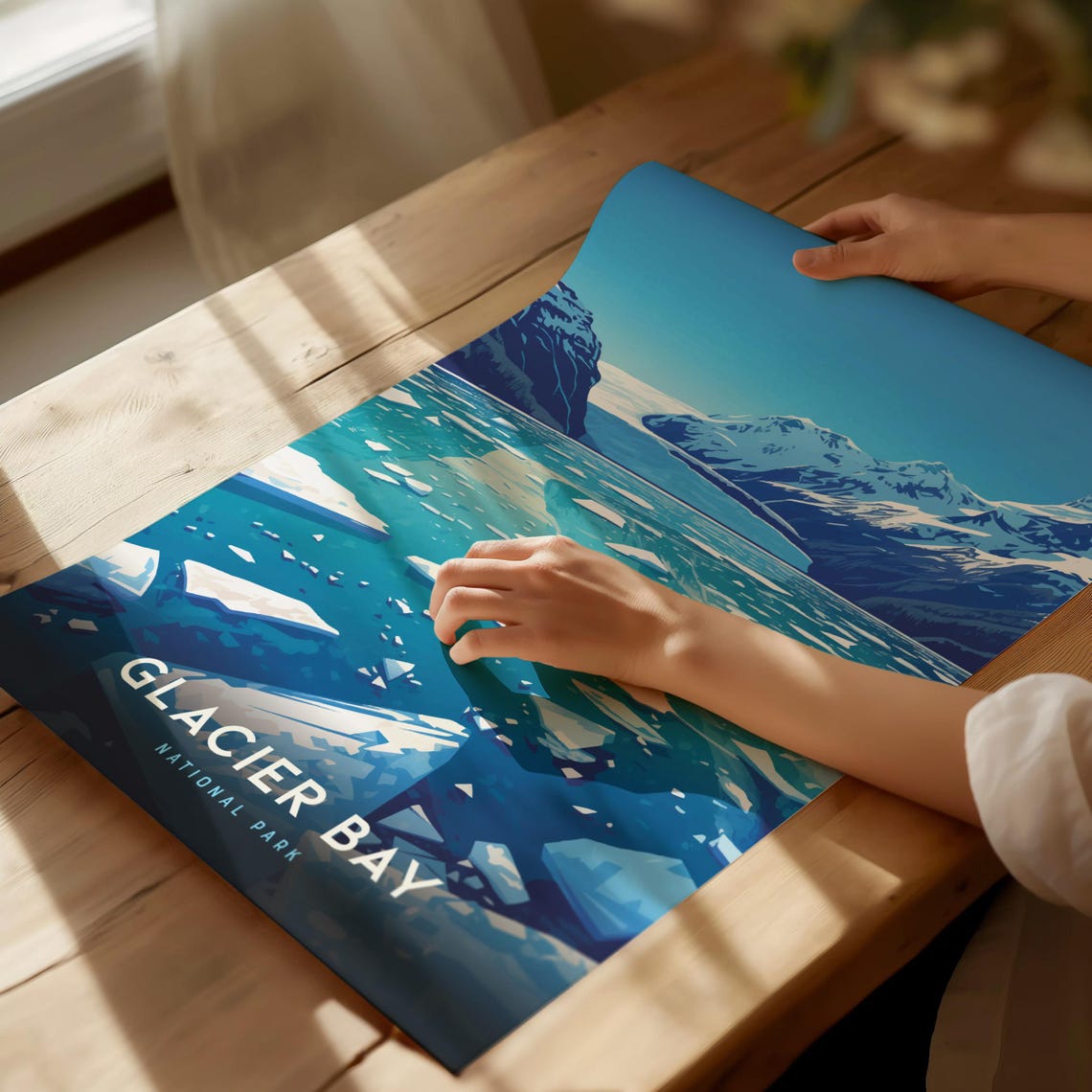 Glacier Bay National Park Alaska Glacial Iceberg Waters Poster - Image 3
