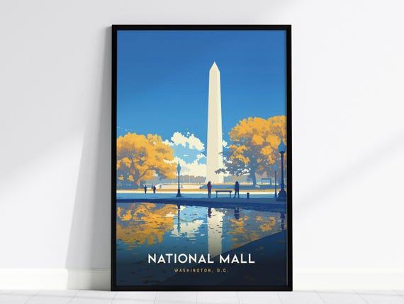 National Mall Poster Washington Dc Monument Art Framedunframed