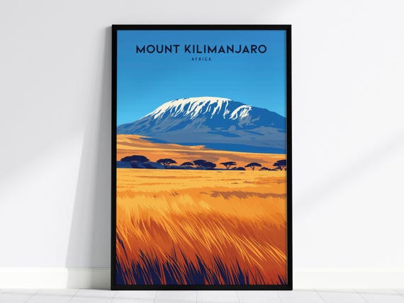 Mount Kilimanjaro Poster Africa Summit View Framed Or Unframed