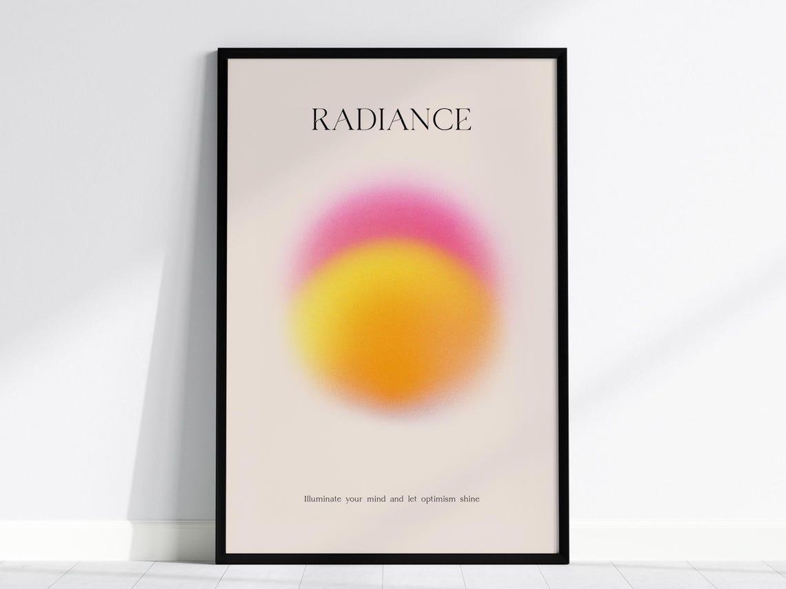 Radiance Aura Gradient Mindfulness Wellness Minimalist Poster