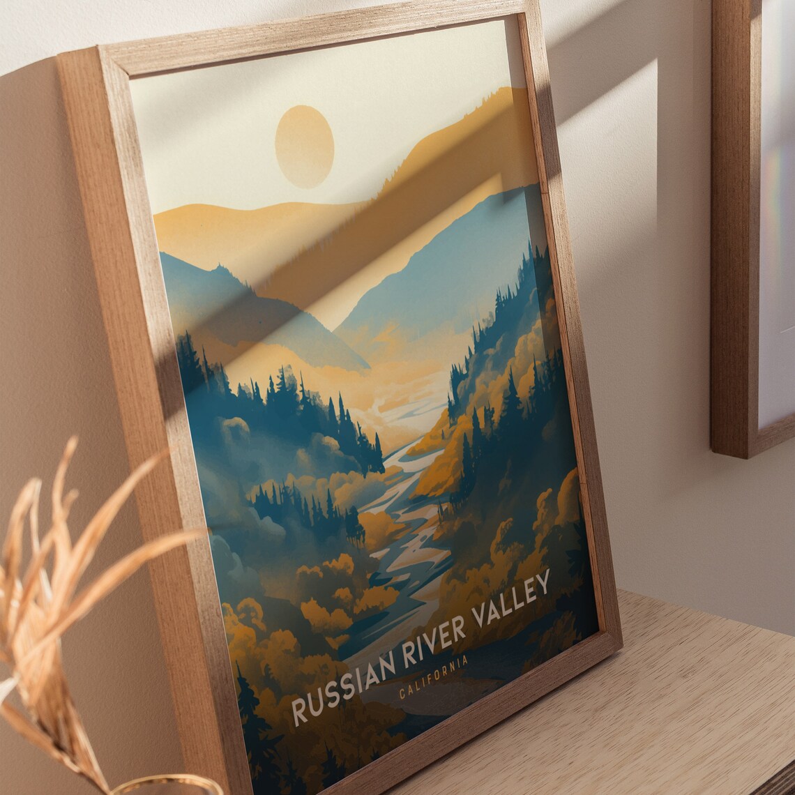 Russian River Valley California Vineyards Travel Poster - Image 2