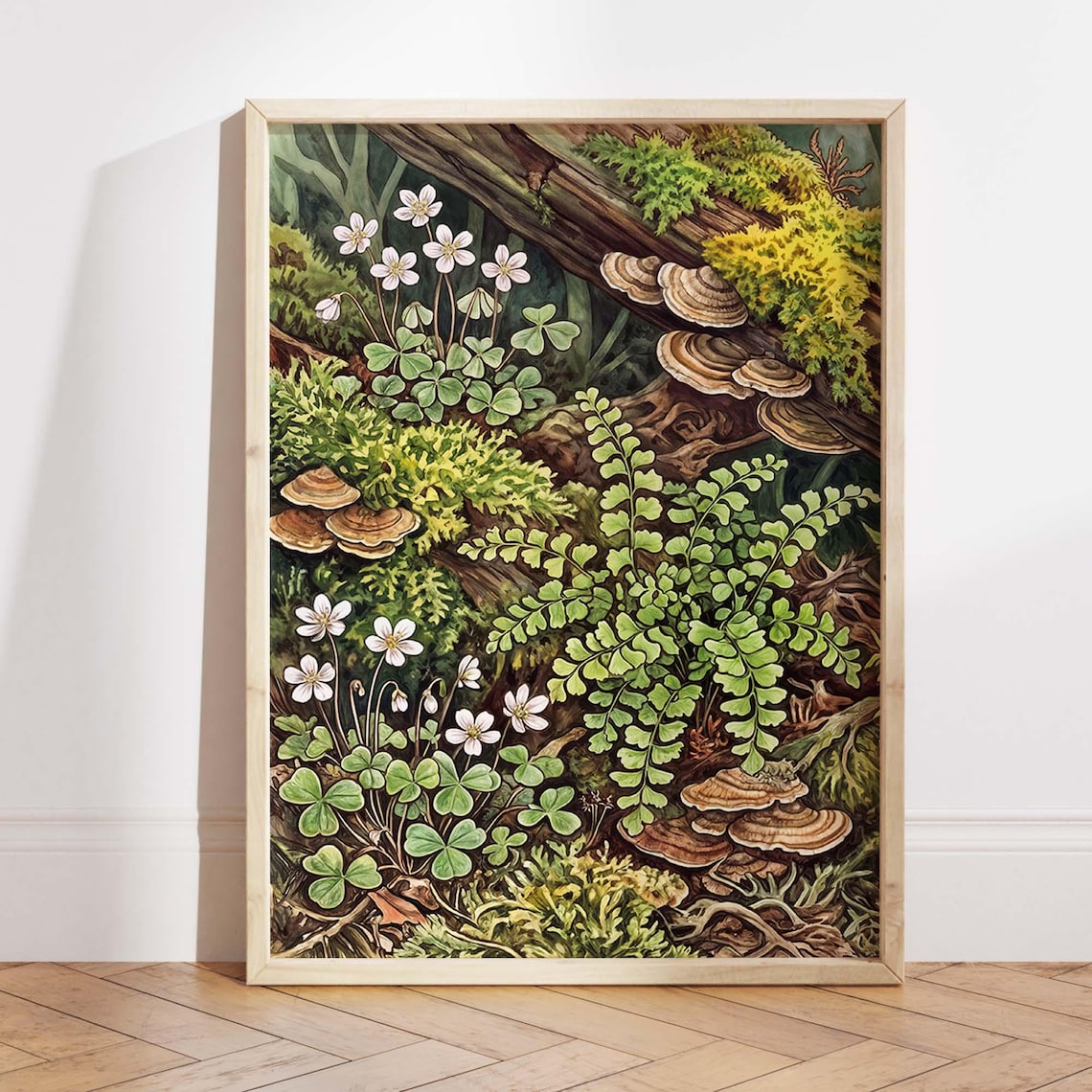 Woodland Fern Mushroom, Cottagecore Nature Decor